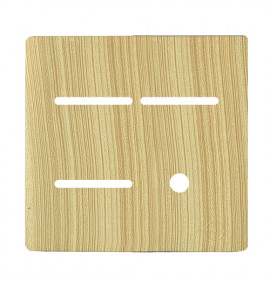 Placa p/ 3 Interruptores + Furo 4x4 - Novara Maple
